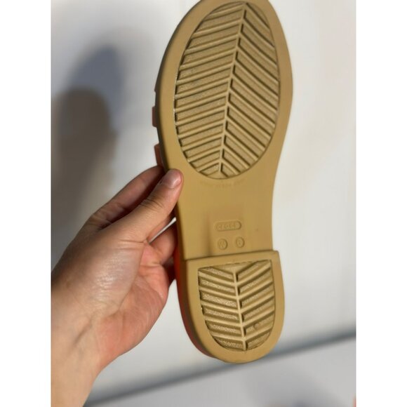 Crocs Tulum Open Flat Sandals | Women’s Size 6 Coral Pink Tan Lightweight Style - Picture 6 of 6